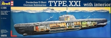 Revell Deutsches U-Boot Typ XXI mit Interieur 1:144 05078