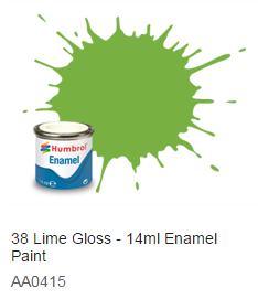 Humbrol barva email 38 - Lime Gloss 14ml