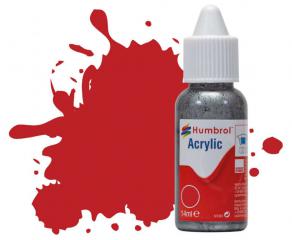 Humbrol barva akryl 60 Scarlet Matt 14 ml DB0060