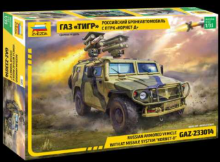 Zvezda GAZ with AT missile system Kornet D 1:35 3682