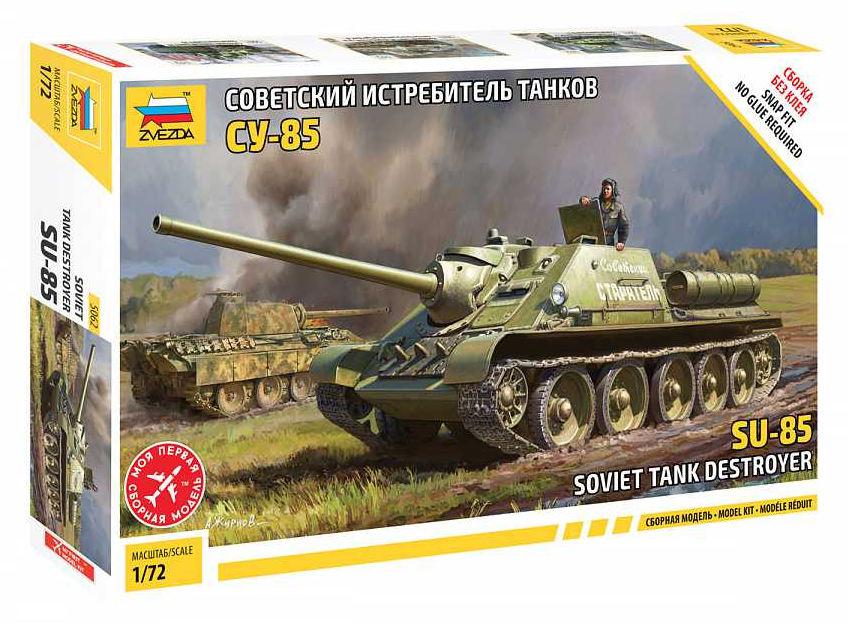 Zvezda Soviet tank destroyer SU-85 1:72 5062