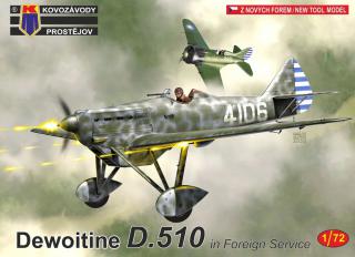 Kovozávody Prostějov Dewoitine D.510 British, SSSR, China 1:72 KPM0185