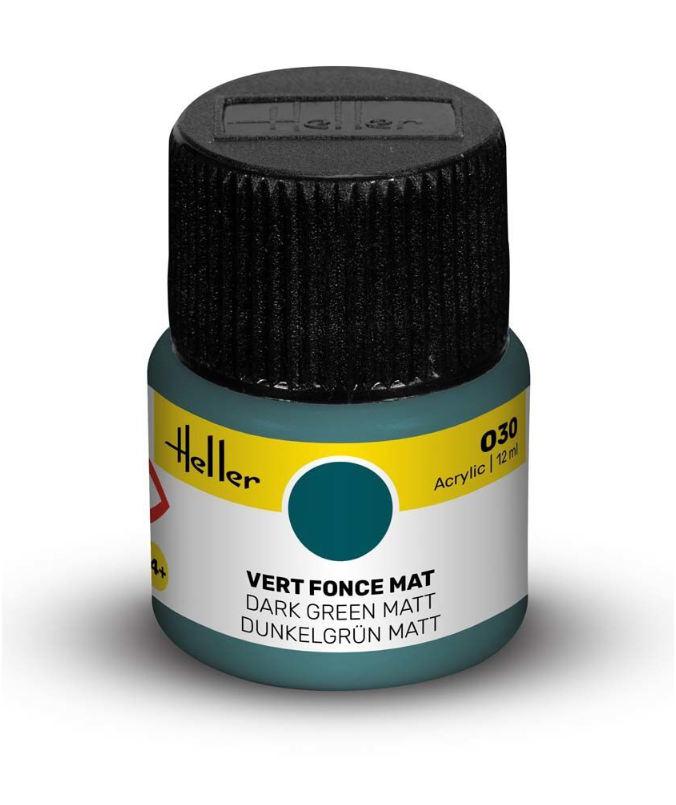 Heller akrylová barva Dark Green Matt 030 12ml 9030